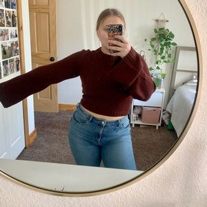 Tobi Maroon knit sweater